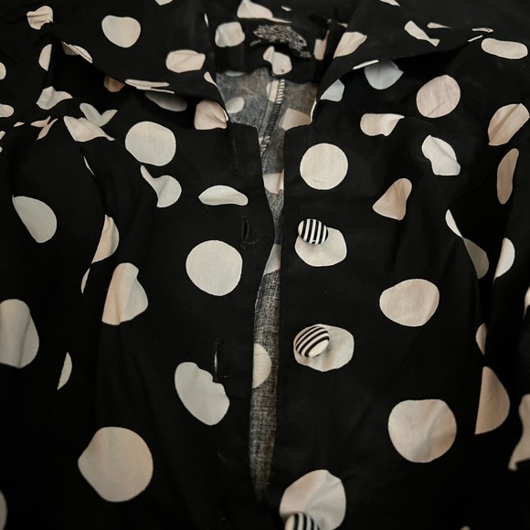 Hearts & Roses black and white pinup swing dress with crinoline - Picture 5 of 5